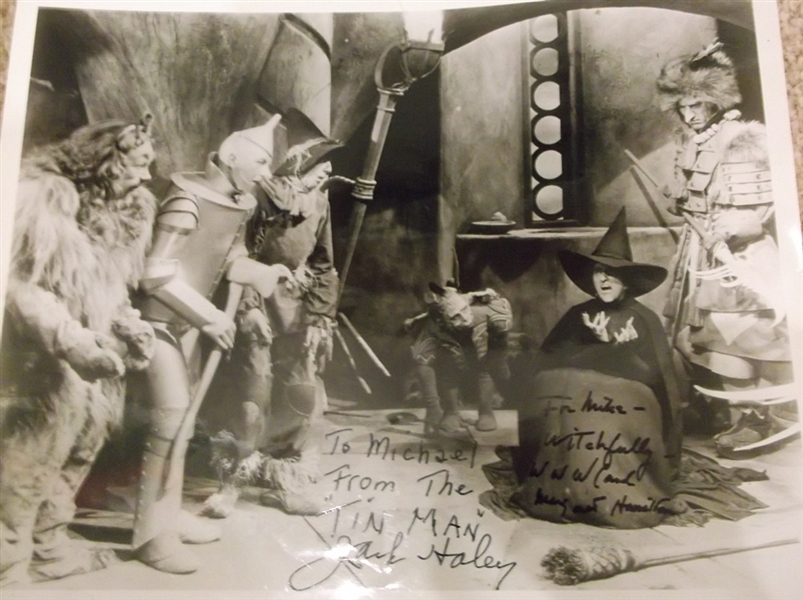 Wizard of Oz Original Publicity Still Photograph Signed by Three Cast Members